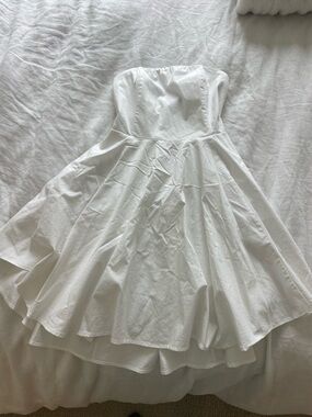 Strapless White Dress